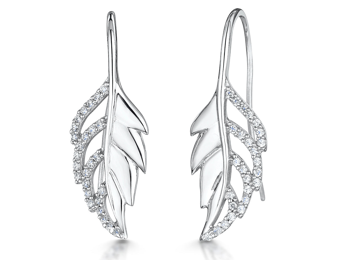 Sterling Silver Leaf Earrings
