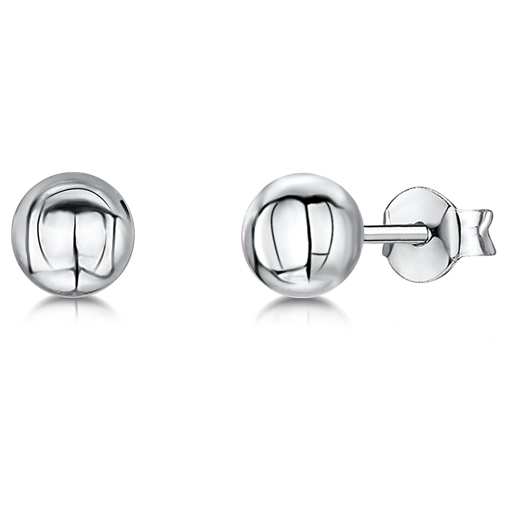 Sterling Silver Ball Stud Earrings